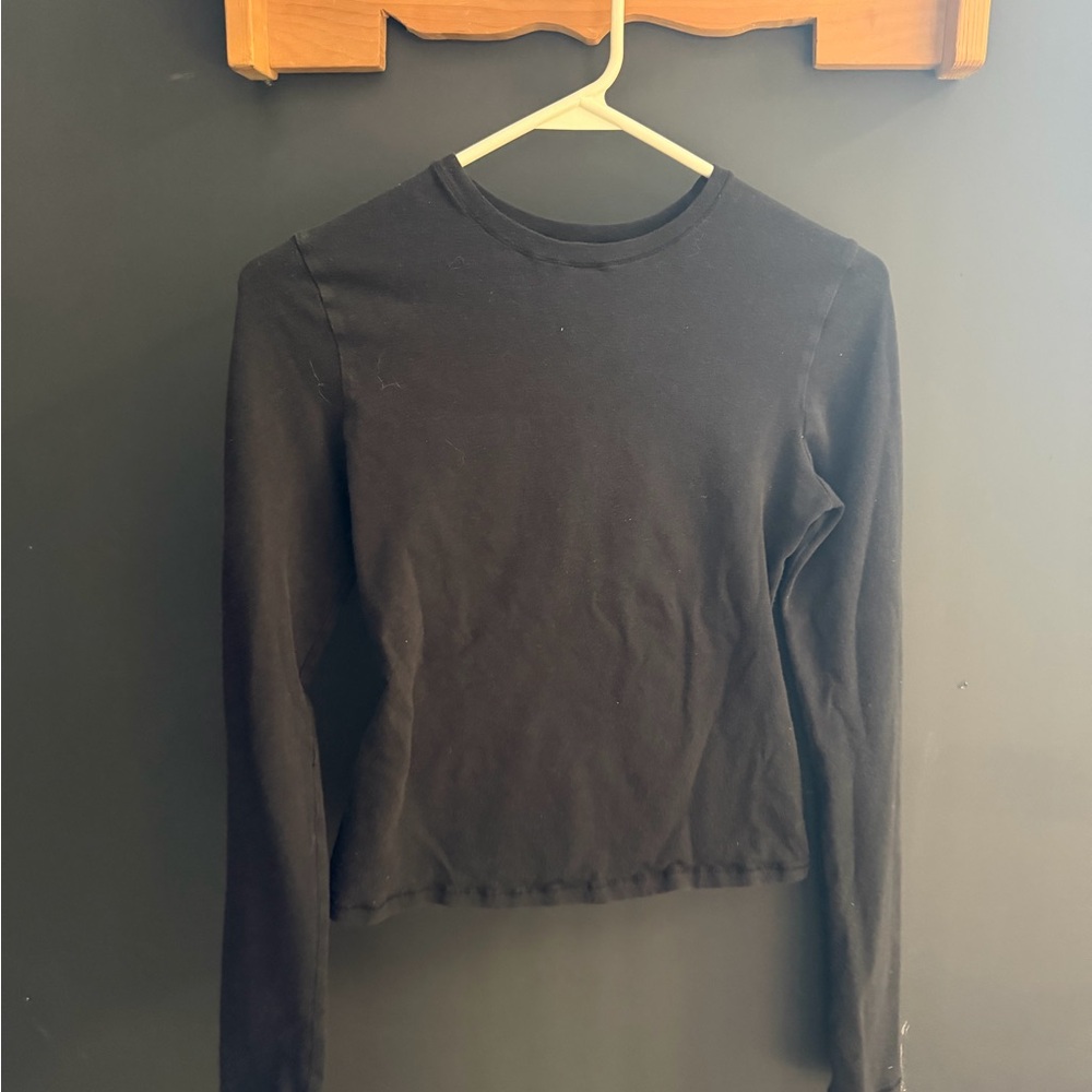 SKIMS Black Long Sleeve Tee